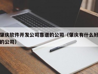 肇庆软件开发公司靠谱的公司（肇庆有什么好的公司）