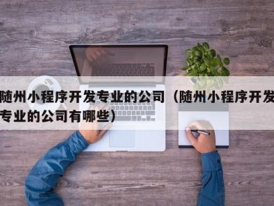 随州小程序开发专业的公司（随州小程序开发专业的公司有哪些）